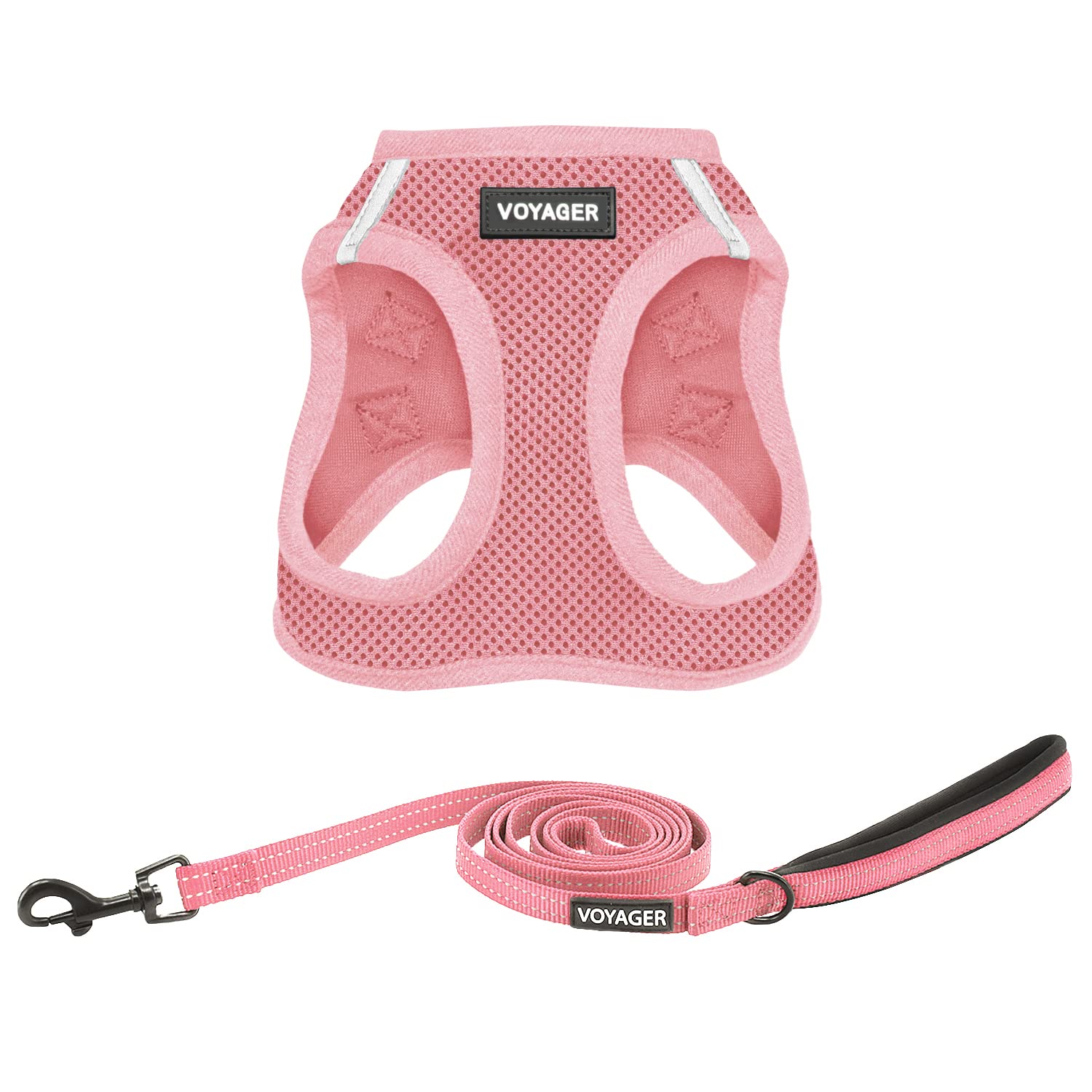 Best Pet Supplies Voyager Step-in Harness & Leash Combo – Pink, Large for Dogs