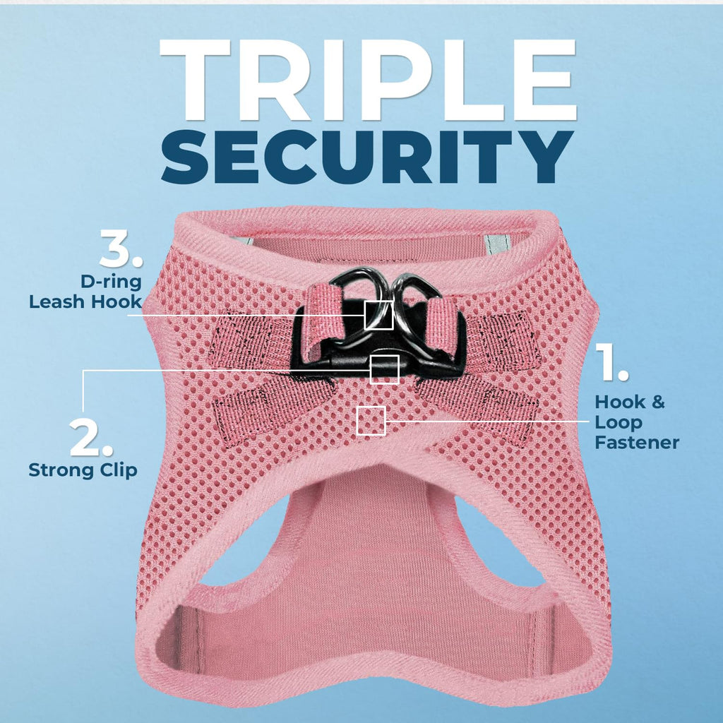 Best Pet Supplies Voyager Step-in Harness & Leash Combo – Pink, Large for Dogs
