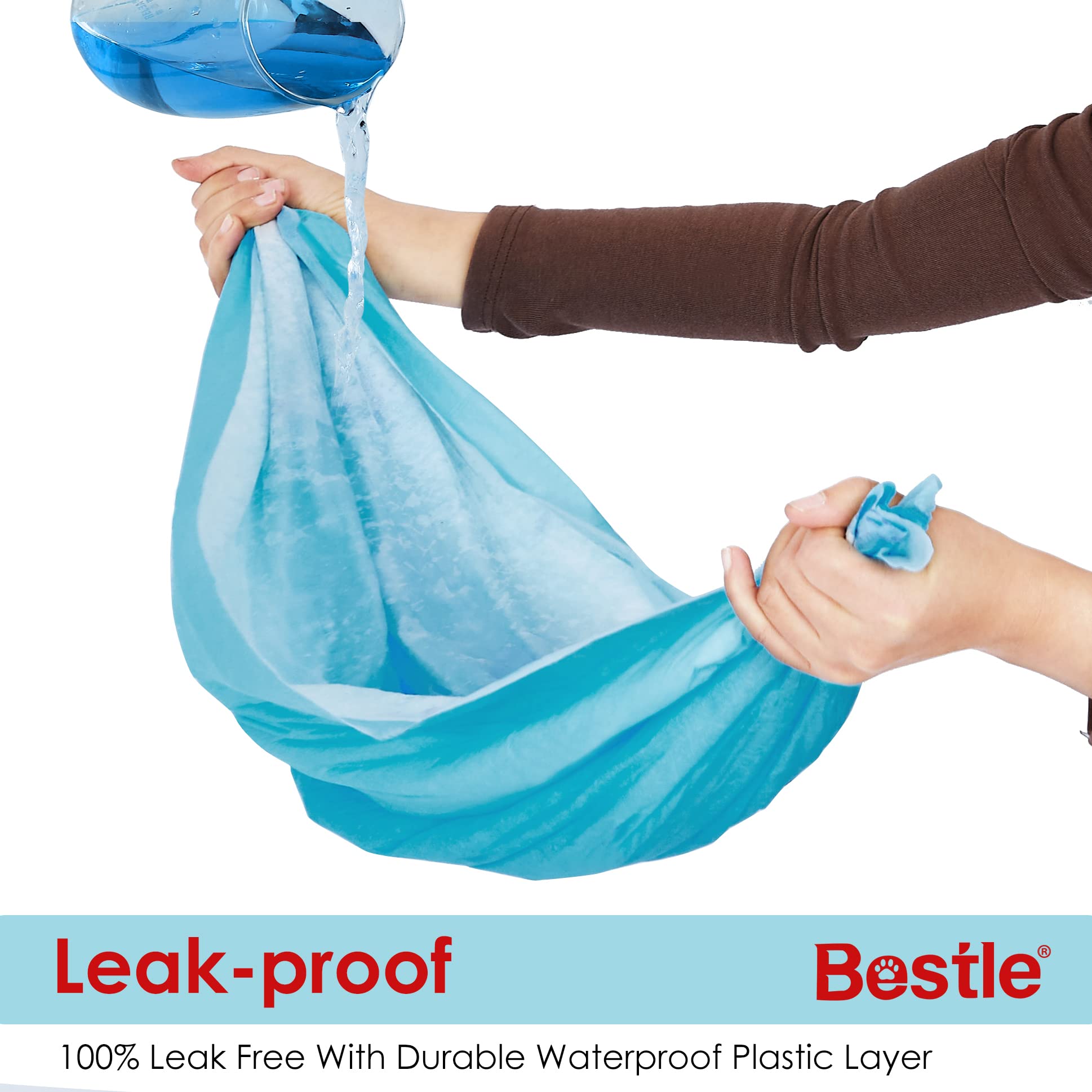 BESTLE 22x22 Dog Training Pads (50 Count) - Super Absorbent Leak-Proof Puppy Pee Pads