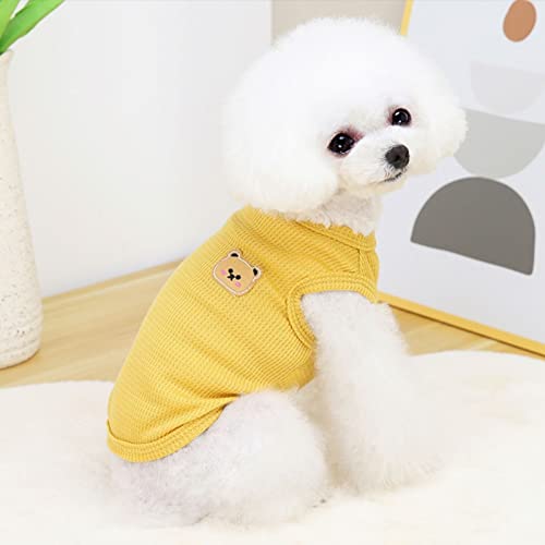 BIECWIAY Cotton Dog & Cat T-Shirt – Soft, Breathable Sleeveless Vest for Medium and Small Dogs