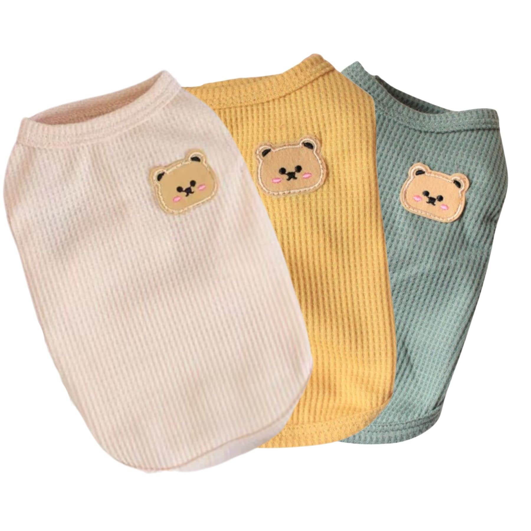 BIECWIAY Cotton Dog & Cat T-Shirt – Soft, Breathable Sleeveless Vest for Medium and Small Dogs