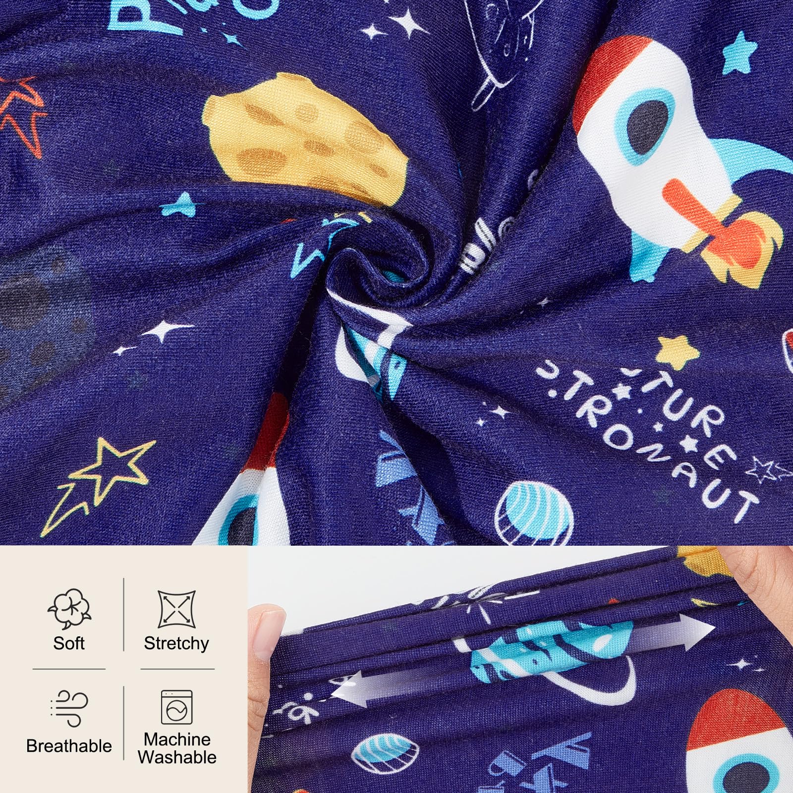 Bienbee 4-Pack Dog Pajamas – Soft Breathable Recovery Suit with Adjustable Back, Machine Washable, for Small to Large Dogs (Size Large)