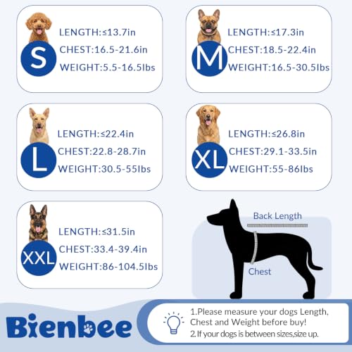 Bienbee Dog Bathrobe Large - Super Absorbent Quick Drying Pet Robe for After Bath, Dark Blue