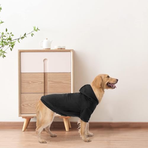 BINGPET Dog Hoodies - Fleece Lined Pullover Sweatshirt for Small to Large Dogs, Machine Washable with Leash Hole
