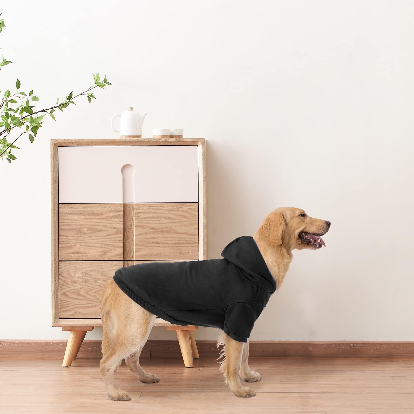 BINGPET Dog Hoodies - Fleece Lined Pullover Sweatshirt for Small to Large Dogs, Machine Washable with Leash Hole