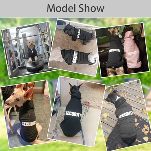 BINGPET XX-Large Security Dog Hoodie - Warm Brushed Fleece Sweatshirt with Durable Lettering