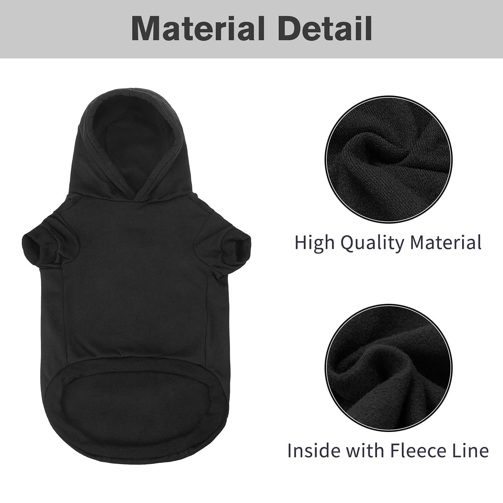 BINGPET XX-Large Security Dog Hoodie - Warm Brushed Fleece Sweatshirt with Durable Lettering