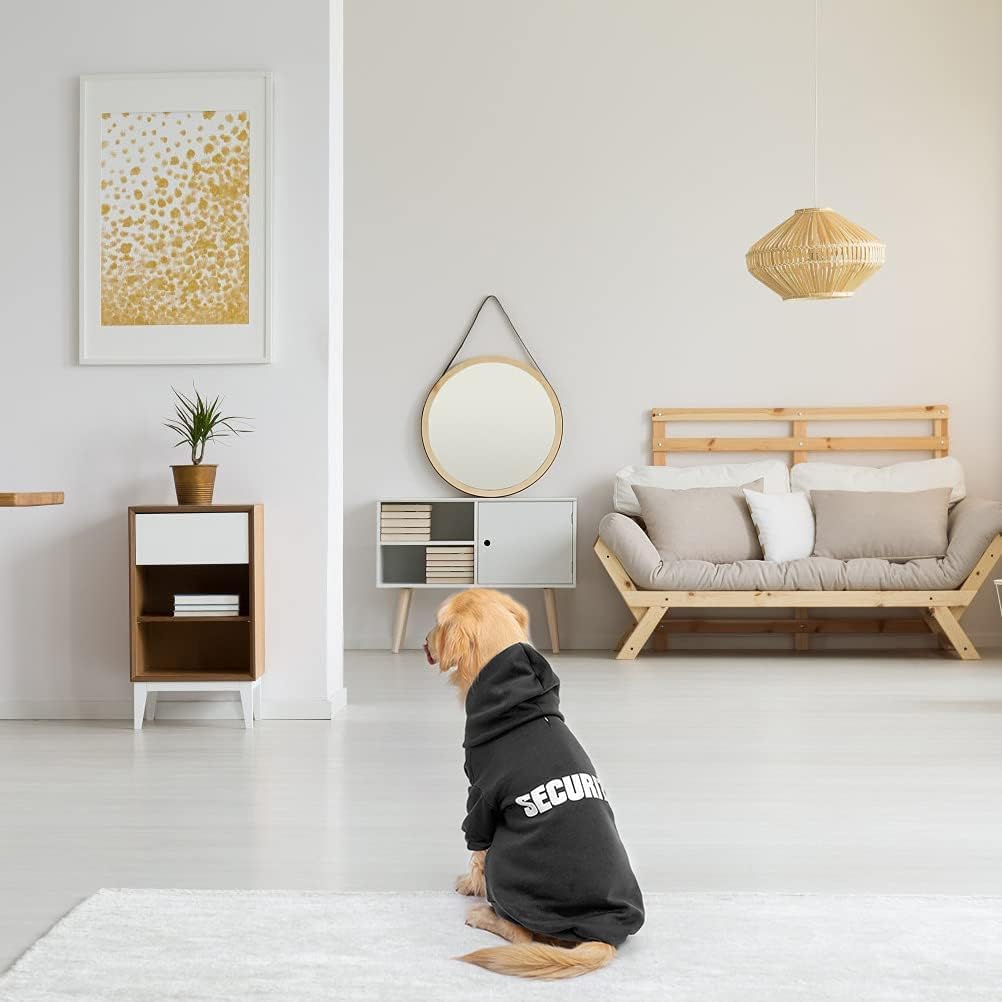 BINGPET XX-Large Security Dog Hoodie - Warm Brushed Fleece Sweatshirt with Durable Lettering