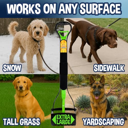 Bodhi Dog 32-Inch Foldable Pooper Scooper for Large Dogs – Lightweight, Green