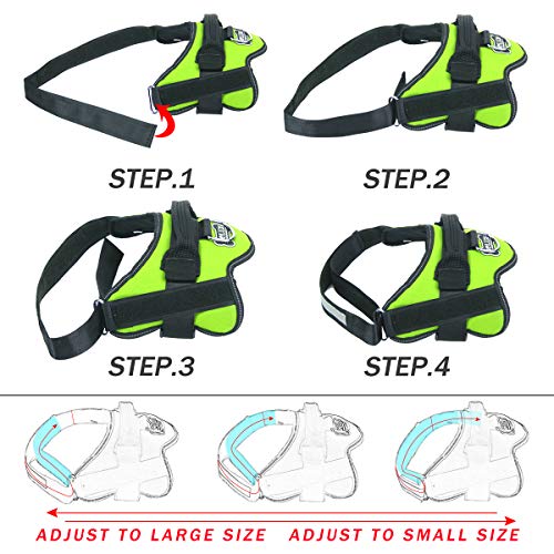 Bolux No-Pull Reflective Dog Harness for Medium Dogs - Green, Size M