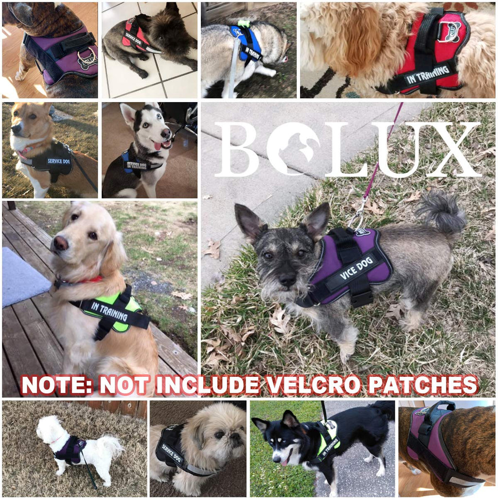 Bolux No-Pull Reflective Dog Vest Harness - Medium, Red - Adjustable, Breathable with Handle