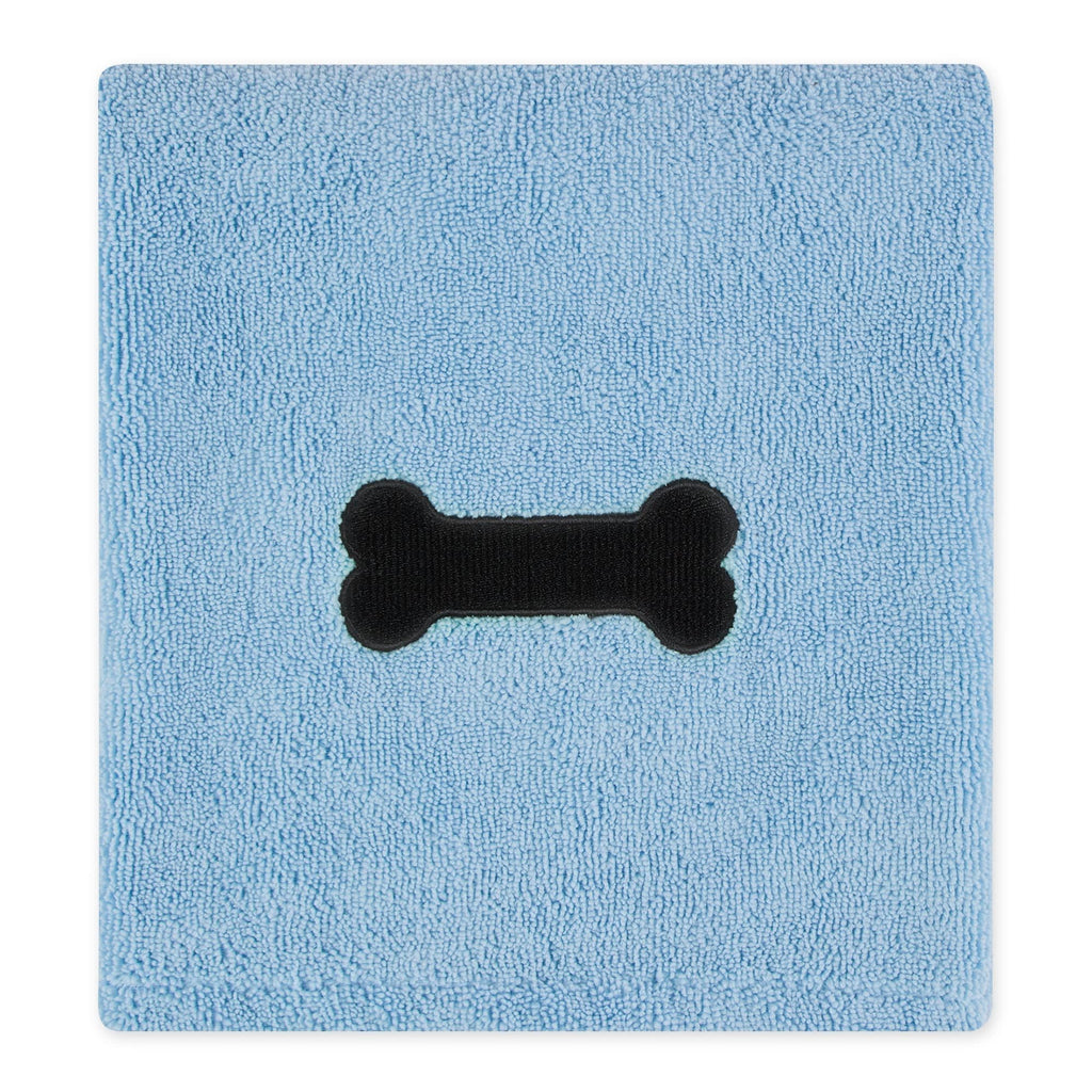 Bone Dry Microfiber Pet Towel, X-Large 41x23.5", Blue - Ultra Absorbent Dog & Cat Drying Towel