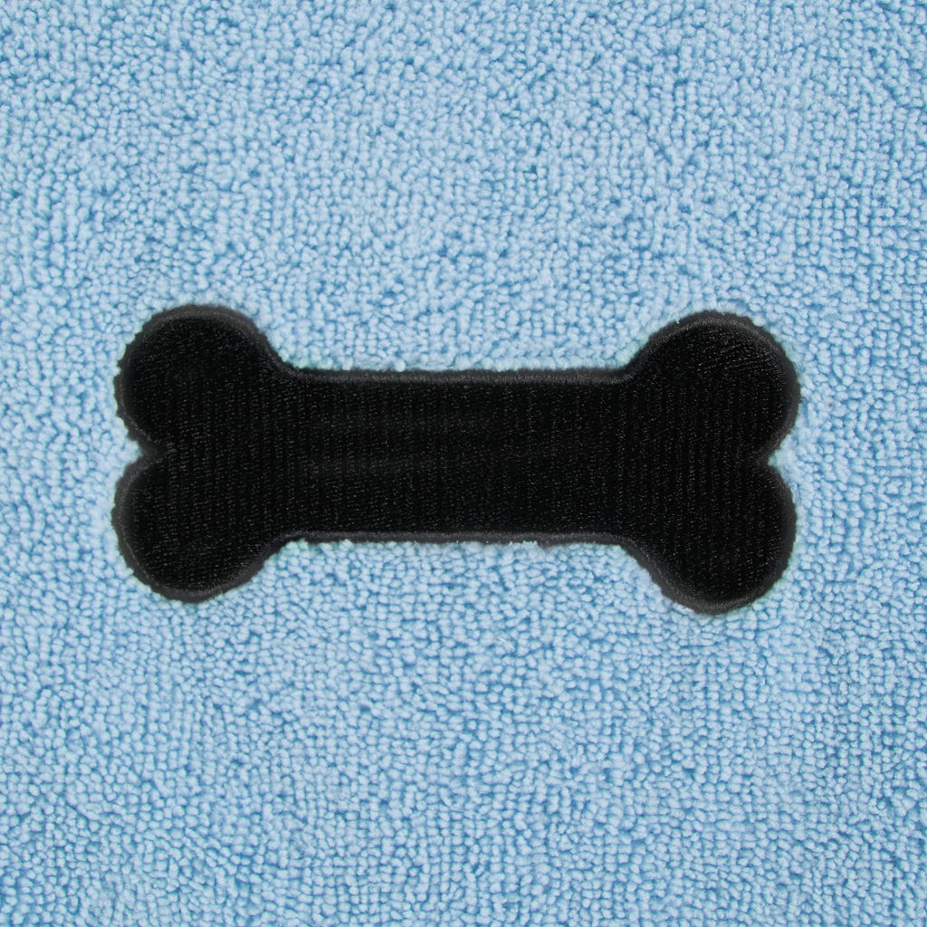 Bone Dry Microfiber Pet Towel, X-Large 41x23.5", Blue - Ultra Absorbent Dog & Cat Drying Towel