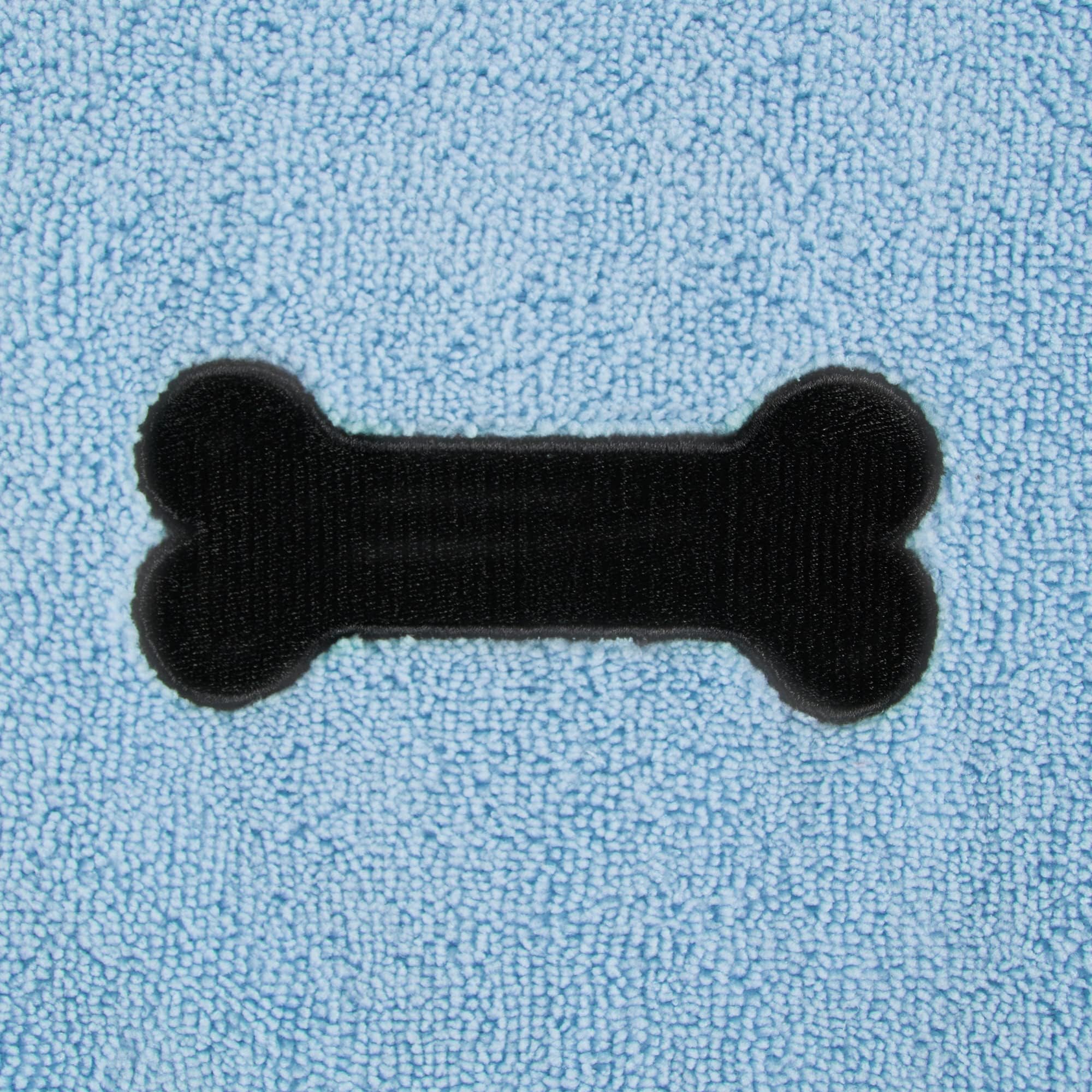 Bone Dry Microfiber Pet Towel, X-Large 41x23.5", Blue - Ultra Absorbent Dog & Cat Drying Towel