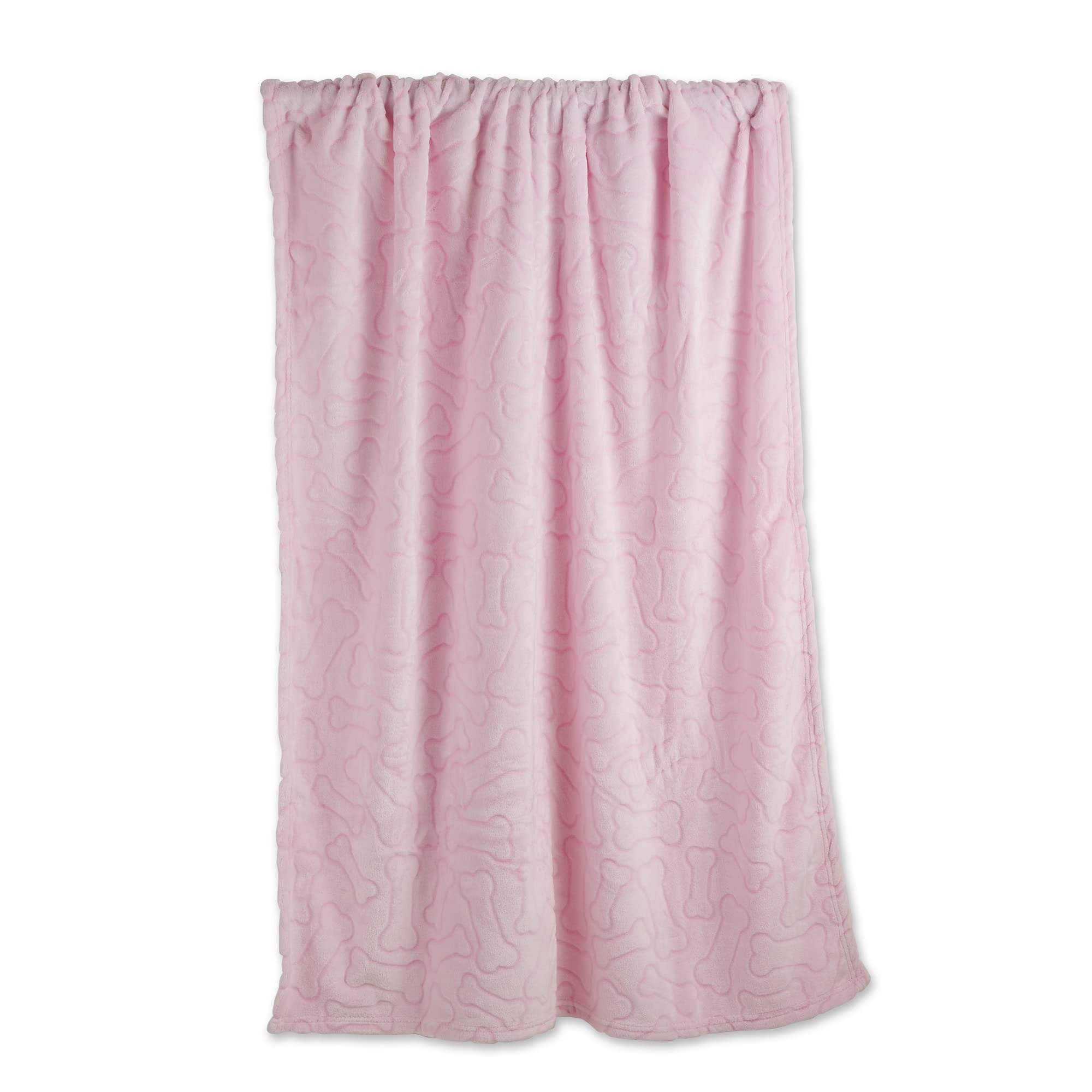 Bone Dry Pink Embossed Bone Print Pet Blanket 36x48" - Ultra-Soft Microfiber