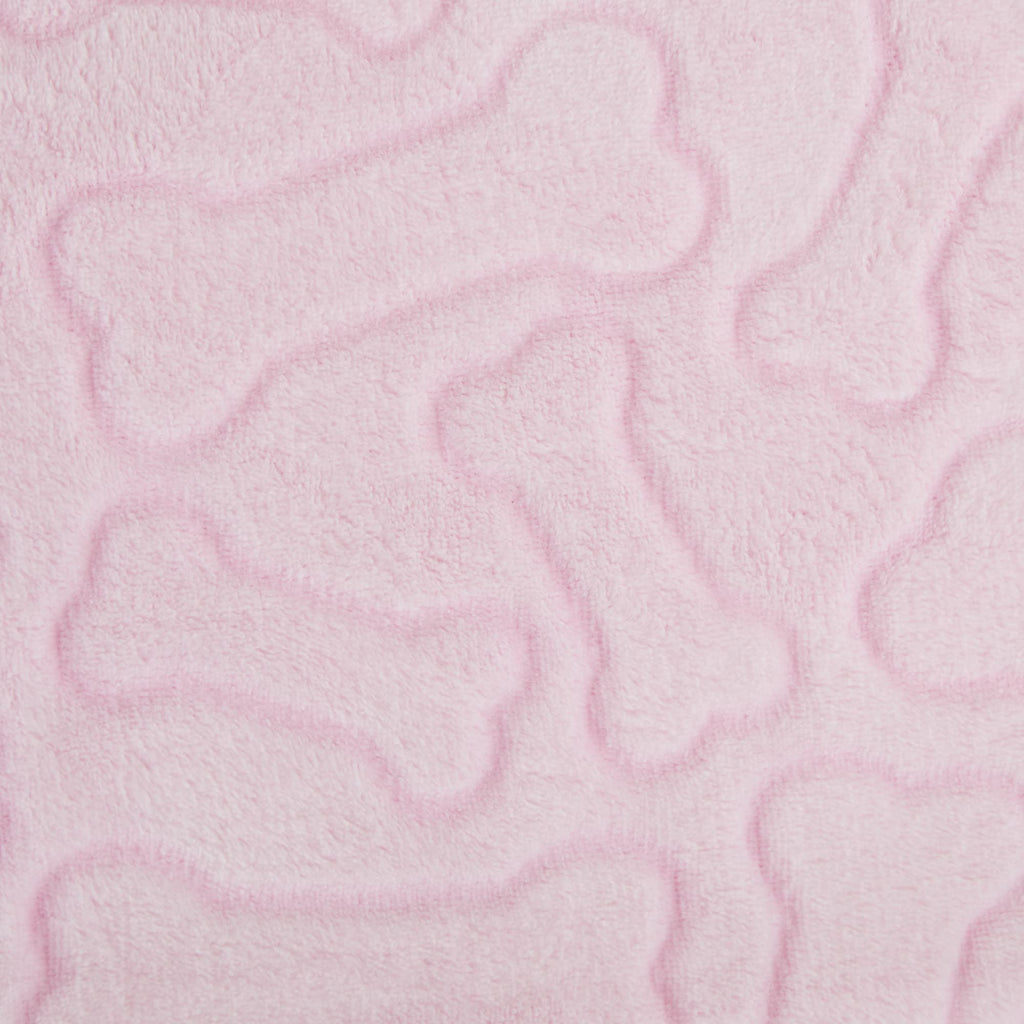 Bone Dry Pink Embossed Bone Print Pet Blanket 36x48" - Ultra-Soft Microfiber