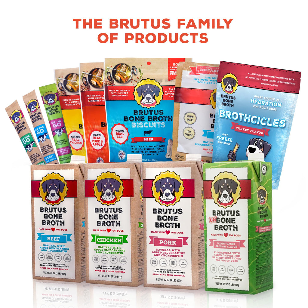 Brutus Broth Chicken Bone Broth Dog Food Topper - Powder, 3.5 oz - Supports Hips & Joints