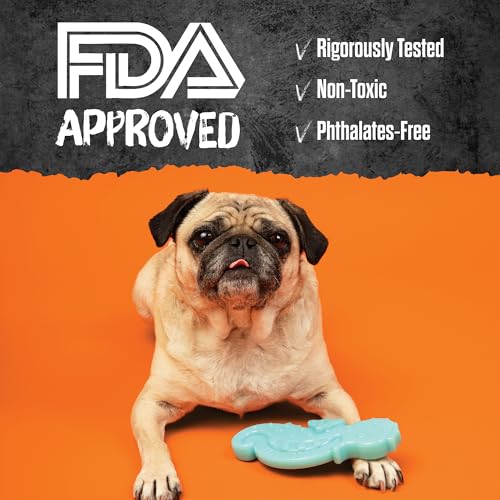 BULLYMAKE Red Tough Chew Steak Toy – Durable Nylon Dog Toy for Aggressive Chewers, Made in USA