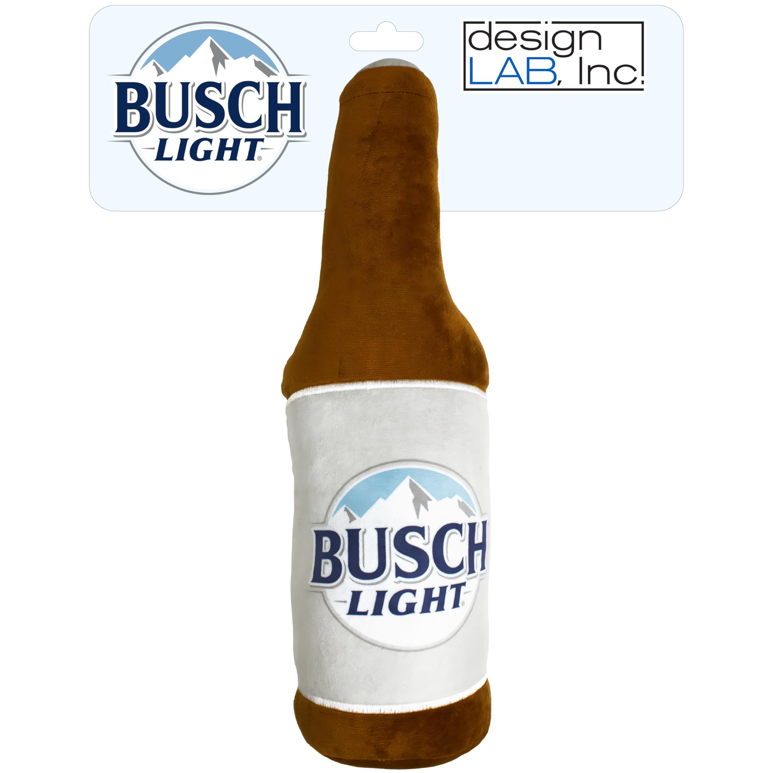 Busch Light Beer Bottle Plush Dog Toy – 17-Inch Squeaky Soft Toy for Large Dogs | Official Merchandise