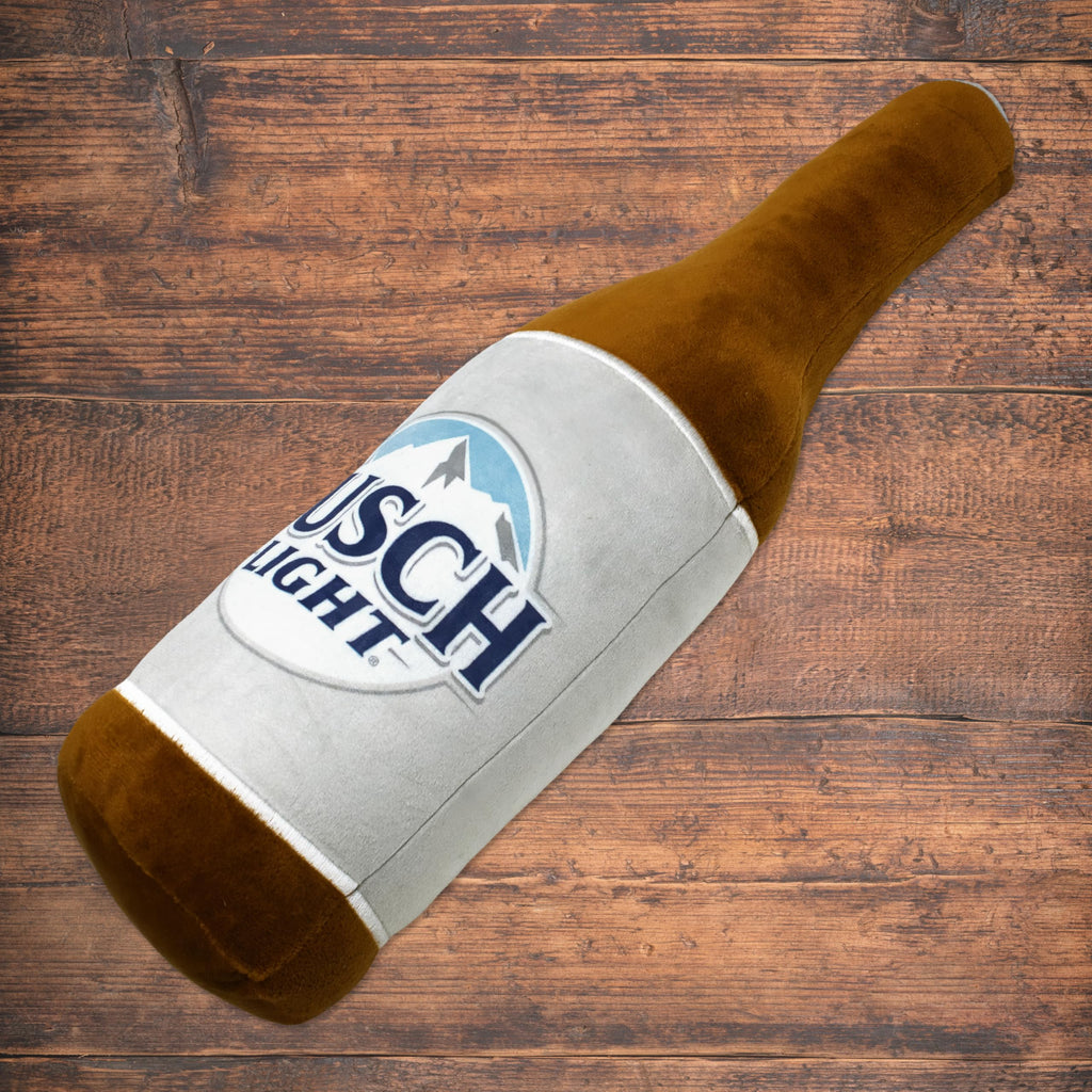 Busch Light Beer Bottle Plush Dog Toy – 17-Inch Squeaky Soft Toy for Large Dogs | Official Merchandise