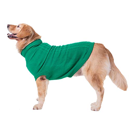Bwealthest XX-Large Dog Sweater: Soft Turtleneck Pullover for Dogs 28-40 lbs – Machine Washable, 18 Colors