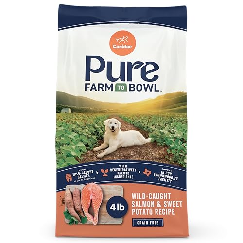 Canidae Pure Farm to Bowl Dry Dog Food – Limited Ingredient, Grain-Free Salmon & Sweet Potato Recipe, 4 lb