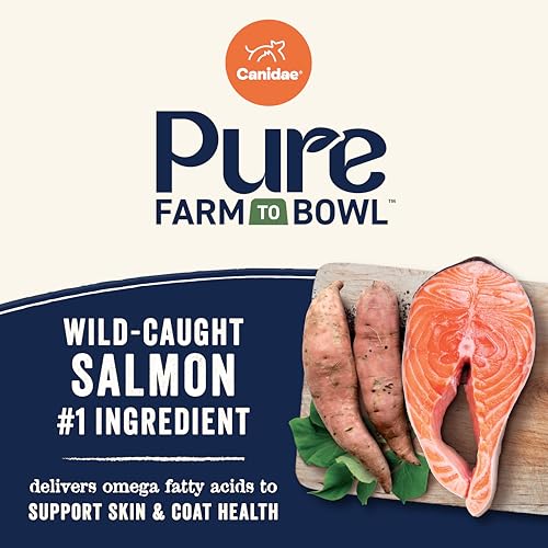 Canidae Pure Farm to Bowl Dry Dog Food – Limited Ingredient, Grain-Free Salmon & Sweet Potato Recipe, 4 lb