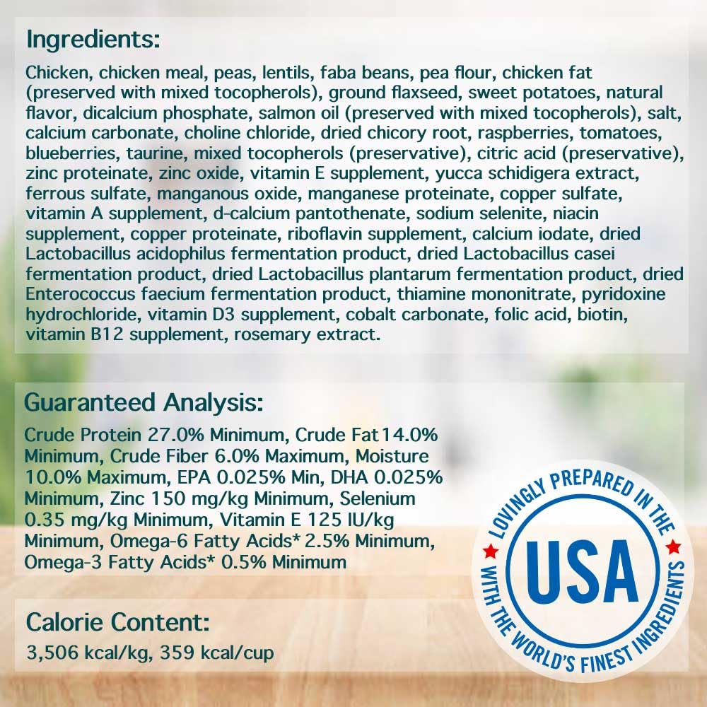 Chicken Soup for the Soul Grain-Free Dry Dog Food, Chicken, Pea & Sweet Potato, 4lb - Real Chicken First, Added Taurine