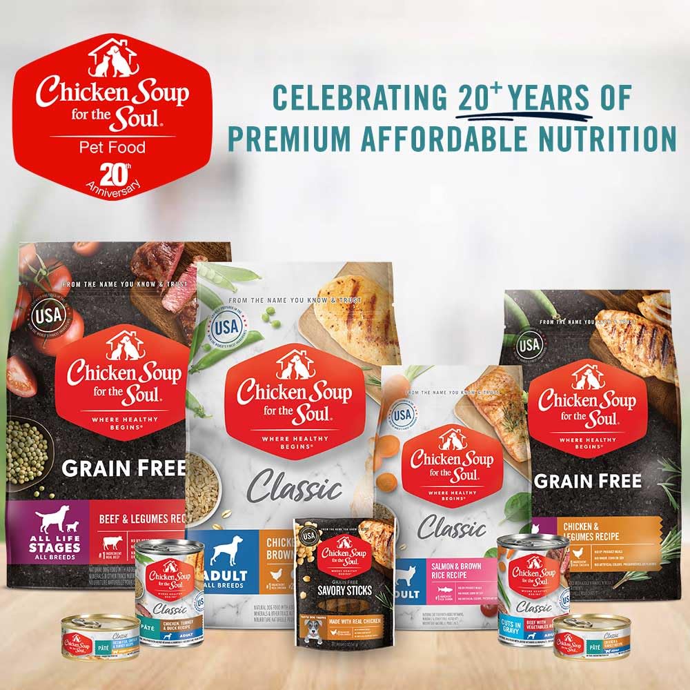 Chicken Soup for the Soul Grain-Free Dry Dog Food, Chicken, Pea & Sweet Potato, 4lb - Real Chicken First, Added Taurine