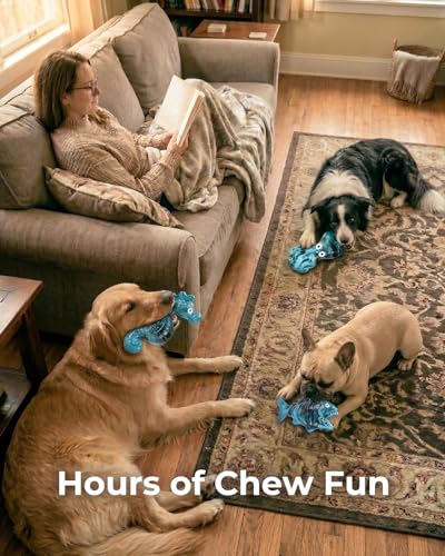 ChienBox 3-Pack Tough Dog Toys for Aggressive Chewers - Bacon-Flavored Nylon Chew Bones for Medium Large Breeds 20-90 lbs