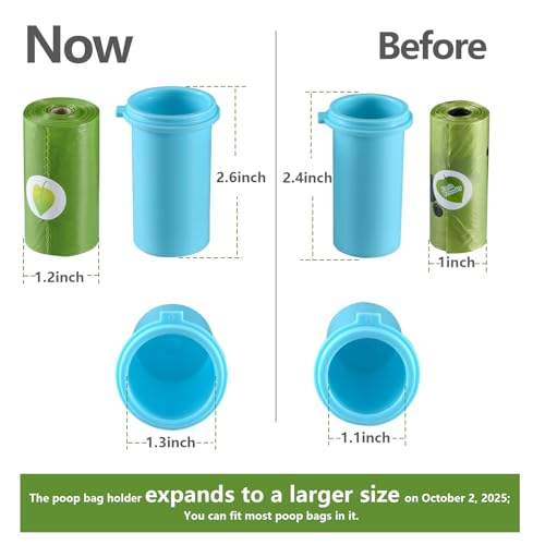 Cibaabo 12oz Dog Water Bottle with Food Container & Poop Bag Holder - Portable Pet Water Dispenser for Travel, Hiking