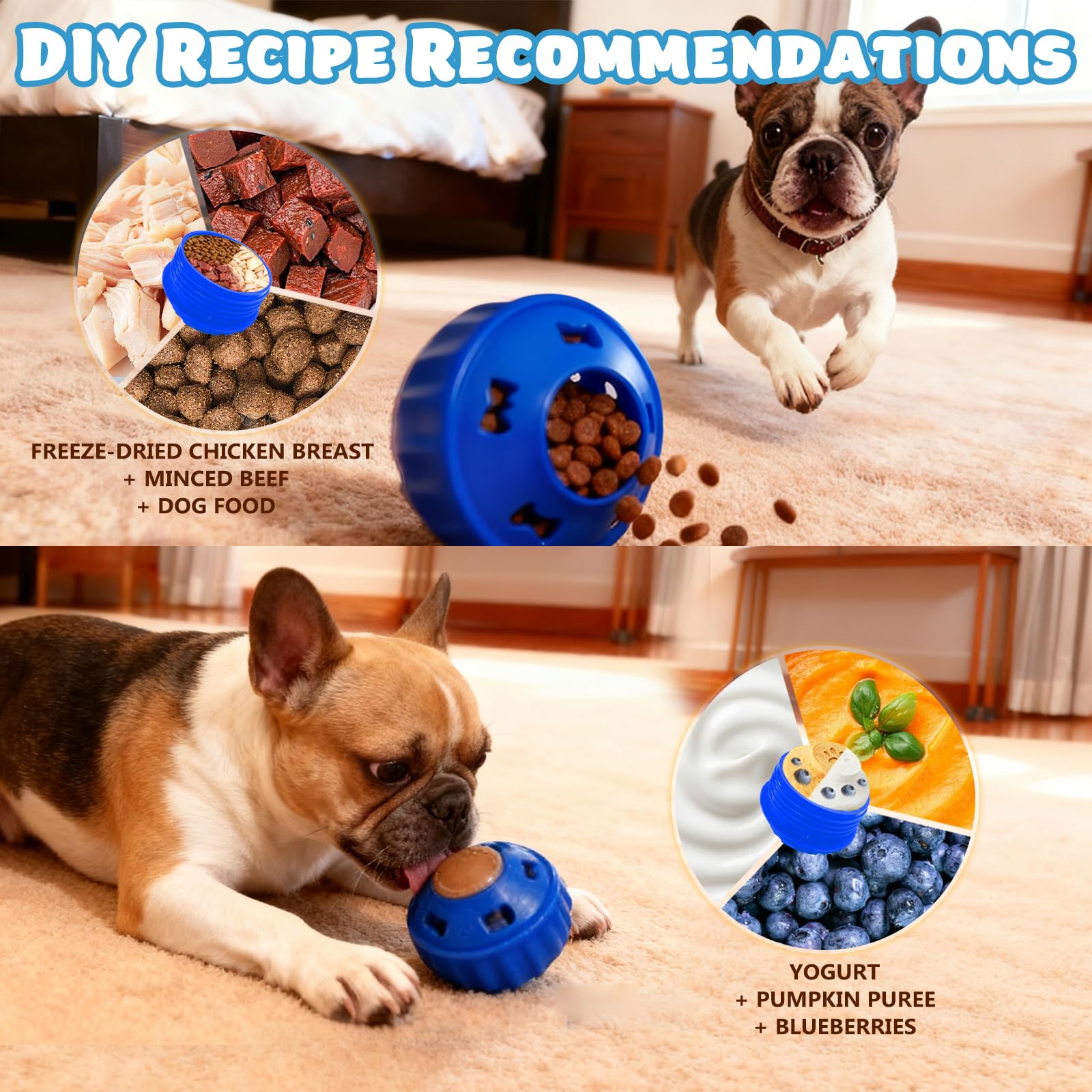 Cimolea 6-Piece Dog Enrichment Toy Set: Lick Mats, Frozen Treat Puzzle, Slow Feeder Bowl, and More