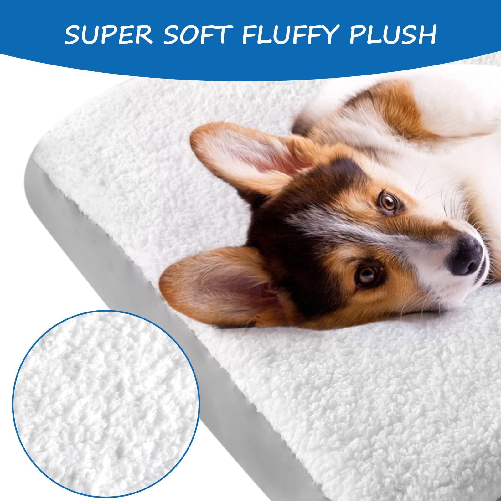 Coldwind Plush Waterproof Dog Bed Cover - Washable Replacement Cover (Fits 29x41 inch Beds)