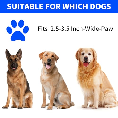Comotech 7-in-1 Dog Paw Cleaner for Large Dogs - Includes Paw Washer, Bath Brush, Toothbrushes, Towels (Navy Blue)