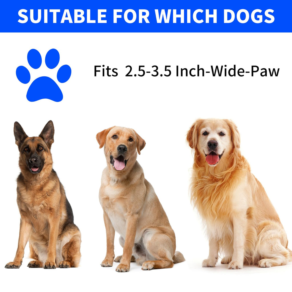 Comotech 7-in-1 Dog Paw Cleaner for Large Dogs - Includes Paw Washer, Bath Brush, Toothbrushes, Towels (Navy Blue)
