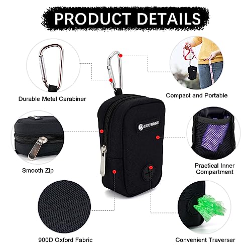 COOWONE Dog Treat Pouch & Poop Bag Holder - Hands Free, 900D Oxford, Mesh Dispenser for Training & Walking