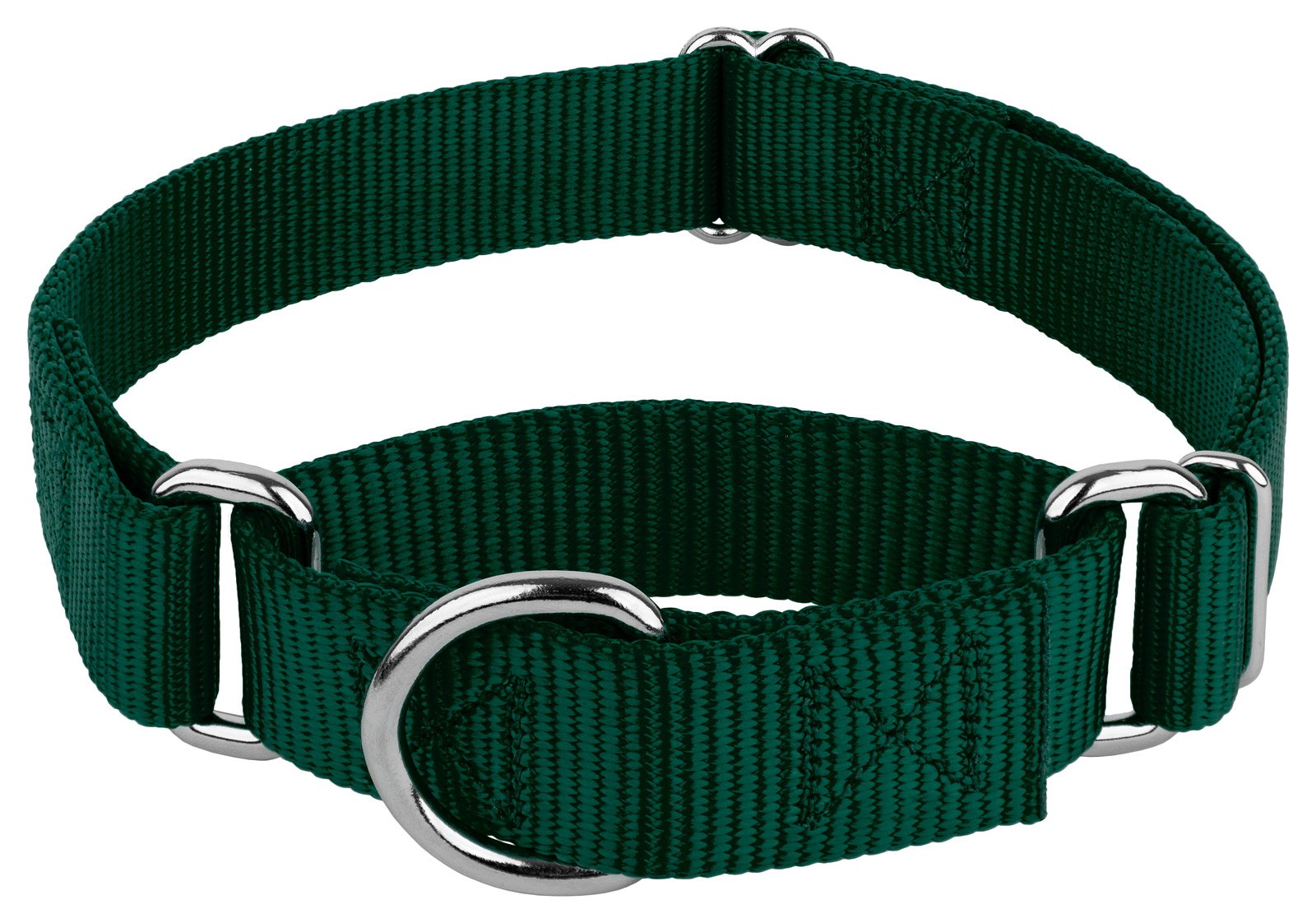 Country Brook Design Martingale Dog Collar – Green, Large – No Buckle, Heavy-Duty Nylon