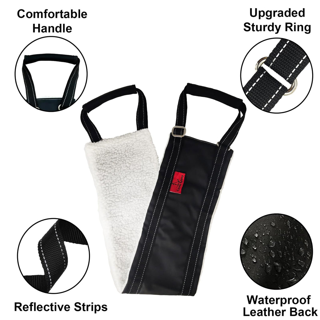 Cover Geny Dog Lift Harness - Adjustable Rear Leg Sling for Senior/Injured Dogs, Medium (Black)