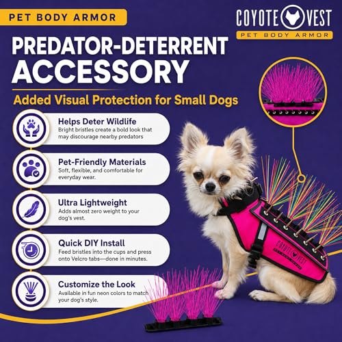 CoyoteWhiskers Blue Nylon Bristles for CoyoteVest or SpikeVest – Deter Predators, Made in USA (Small, Blue)