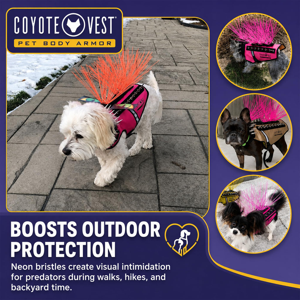 CoyoteWhiskers Blue Nylon Bristles for CoyoteVest or SpikeVest – Deter Predators, Made in USA (Small, Blue)