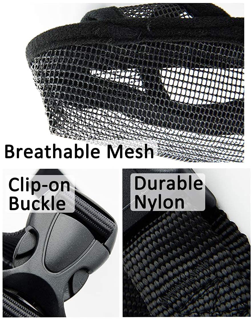 Crazy Felix Large Dog Muzzle L – Breathable Nylon Mesh for Husky, Golden Retriever, Labrador, Grey