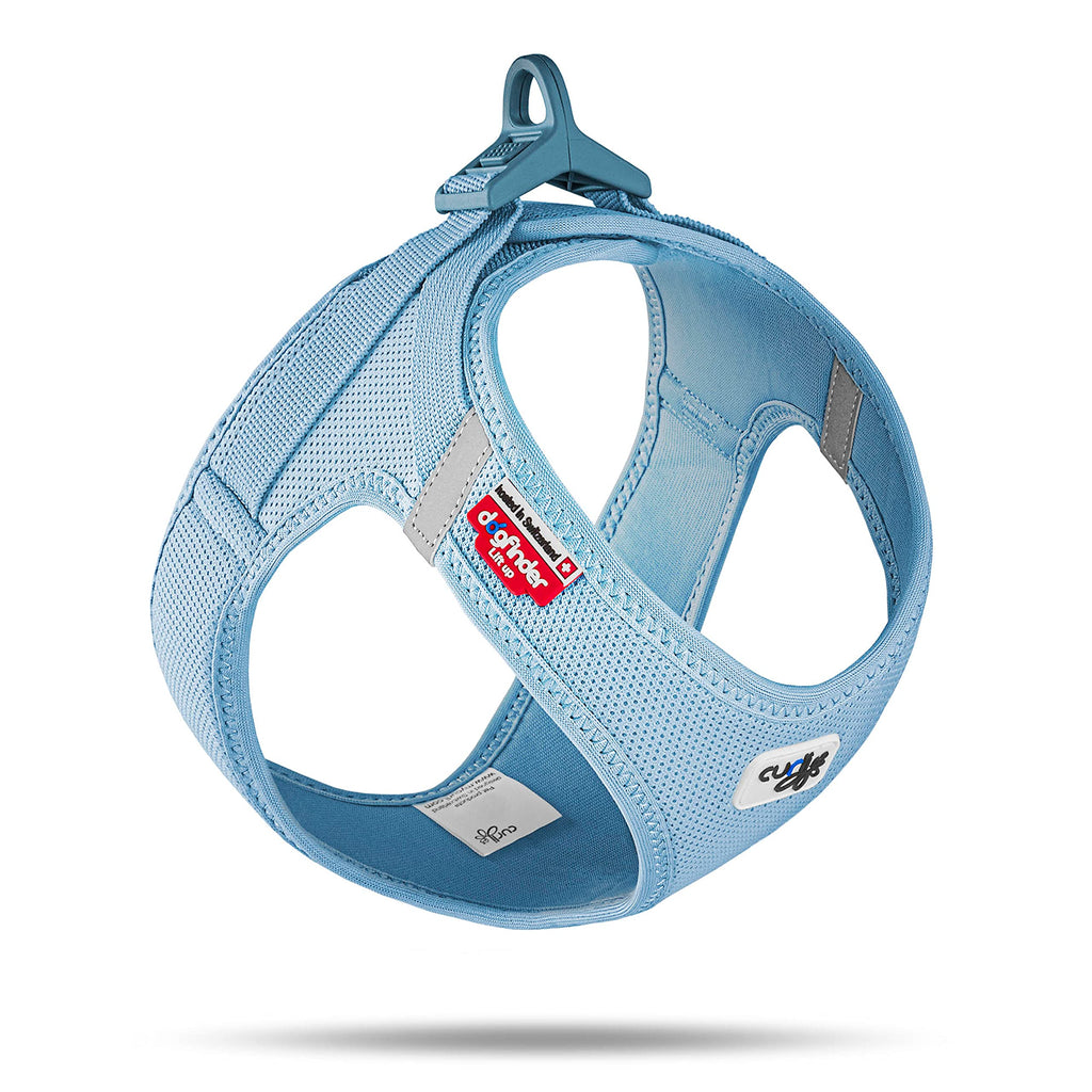 Curli Air-Mesh Vest Harness with Clasp for Small Dogs – Skyblue, Size 2XS (70+ kg tensile strength)