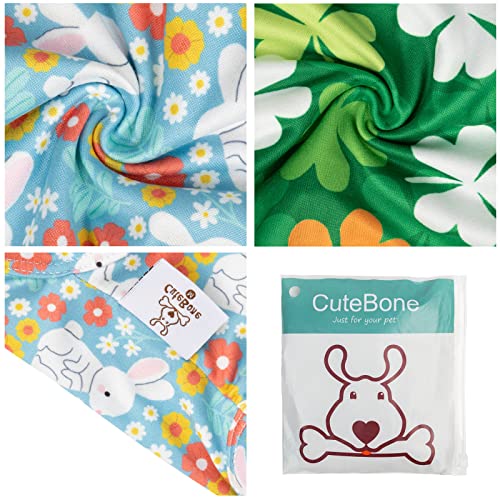 CuteBone Dog Shirts 2-Pack - Soft Breathable Summer Vest for Small Puppies and Cats, Striped, Large