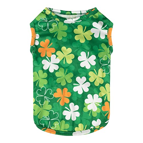 CuteBone Dog Shirts 2-Pack - Soft Breathable Summer Vest for Small Puppies and Cats, Striped, Large
