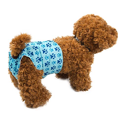 CuteBone Female Dog Diapers 3 Pack - Washable Reusable Doggie Pants for Heat Cycle, Incontinence, Size Small
