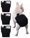 CuteBone No Tail Hole Dog Diapers – 3 Pack Reusable for Docked-Tail Dogs (Size M)