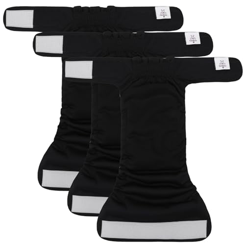 CuteBone No Tail Hole Dog Diapers – 3 Pack Reusable for Docked-Tail Dogs (Size M)