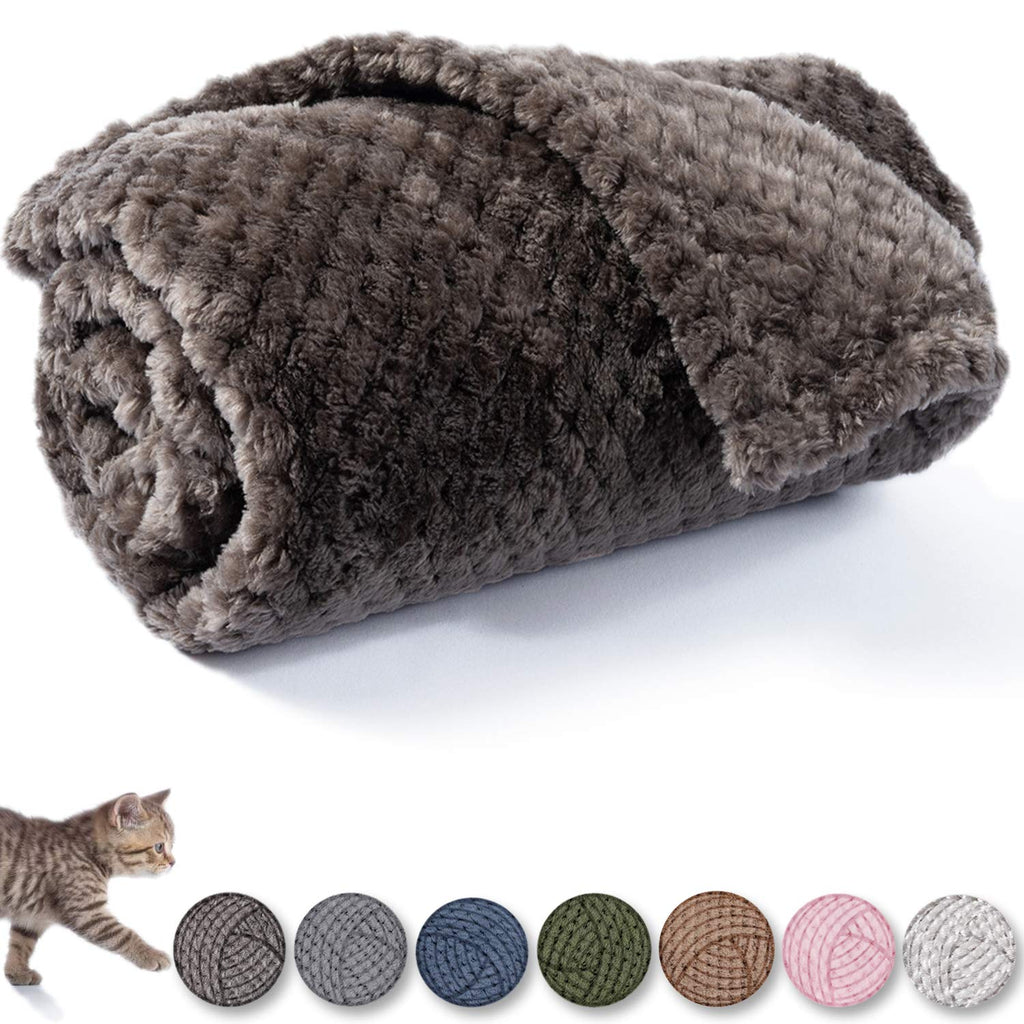 CUTEMATE Large 40"x48" Dark Grey Pet Blanket – Plush Fleece Throw for Dogs and Cats, Machine Washable, Skin Friendly
