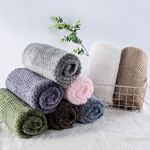 CUTEMATE Large 40"x48" Dark Grey Pet Blanket – Plush Fleece Throw for Dogs and Cats, Machine Washable, Skin Friendly