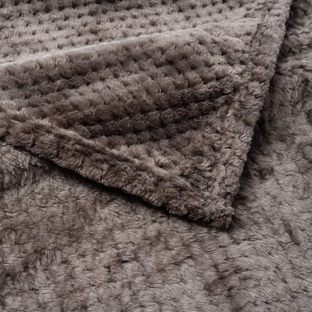 CUTEMATE Large 40"x48" Dark Grey Pet Blanket – Plush Fleece Throw for Dogs and Cats, Machine Washable, Skin Friendly